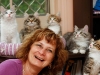 Breeder Marie Mahoney with Kittens